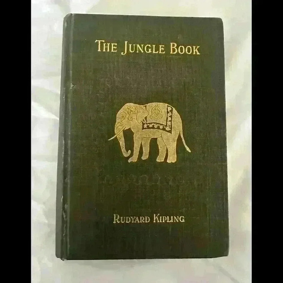 The Jungle Book by Rudyard Kipling  1896 First American Edition Rare Green Gilt - Picture 1 of 9